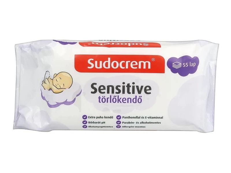 SUDOCREM TÖRLŐKENDŐ SENSITIVE 55db