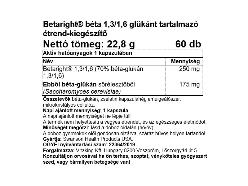 SW Beta-glucan 60db