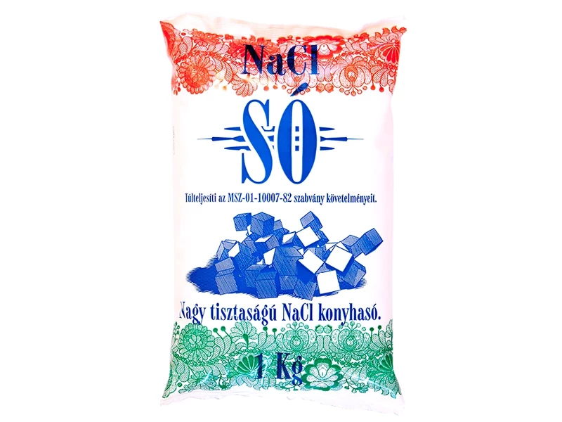 Tiszta só 1kg (99,5% NaCl tartalmú)