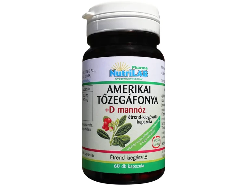 Nutrilab Amerikai Tőzegáfonya + D mannóz kapszula 60 db