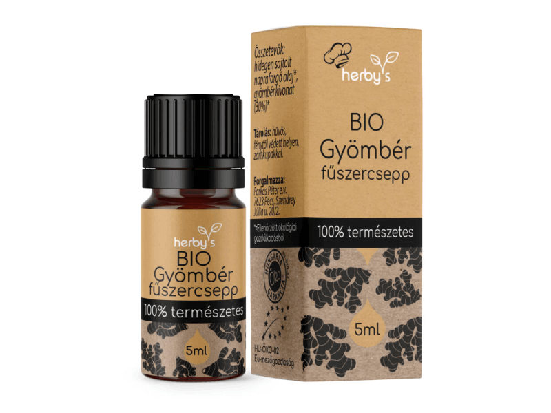 Herby's BIO Gyömbér fűszercsepp 5ml