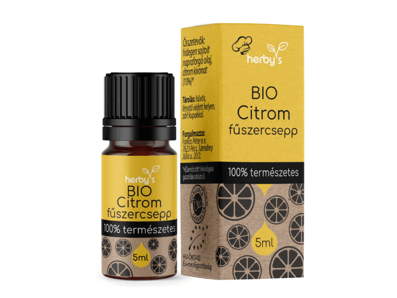 Herby's BIO Citrom fűszercsepp 5ml