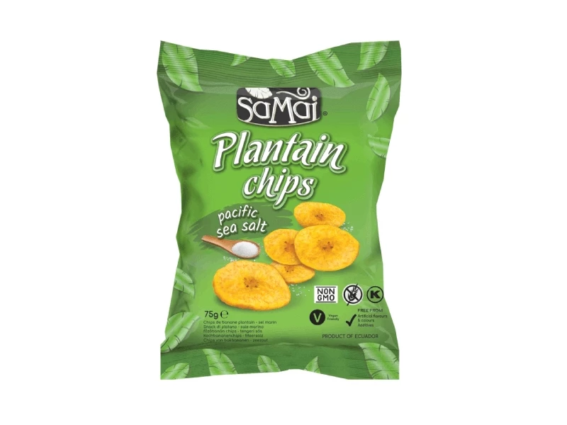 Plantain (főzőbanán) chips tengeri sós 75g SAMAI