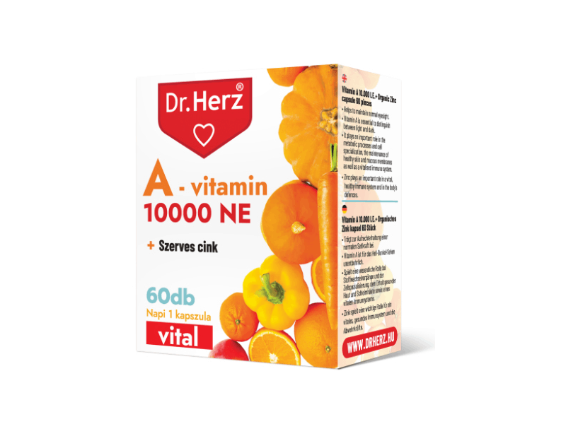 Dr.Herz A-vitamin 10000 NE + Szerves Cink 60 db kapszula