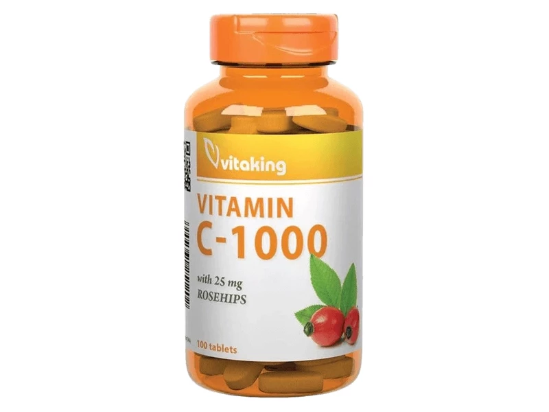 Vitaking C-vitamin 1000 mg Csipkebogyóval tabletta 100 db