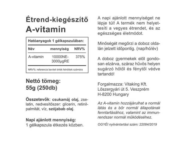 Vitaking A-vitamin 10000NE 250db