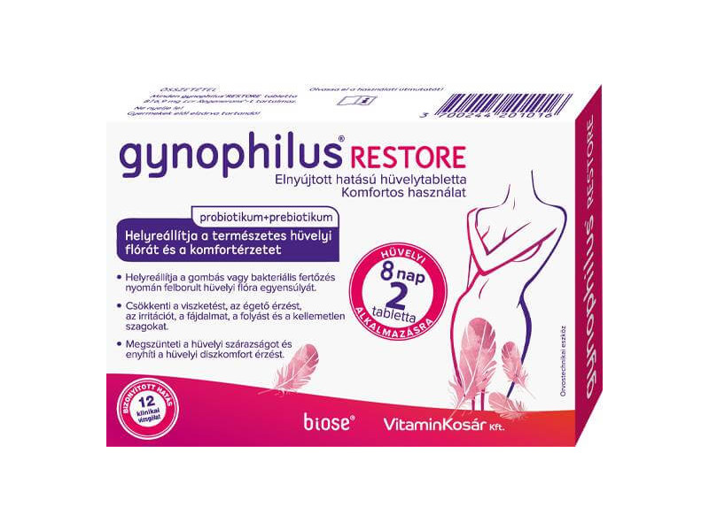 Protexin Gynophilus RESTORE 2db hüvelytabletta