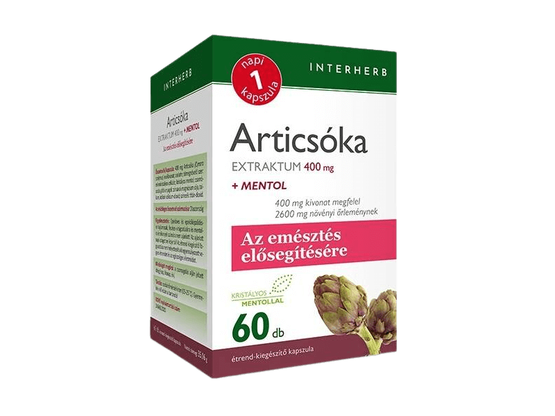 Interherb NAPI1 Articsóka Extraktum + Mentol 400mg 60db