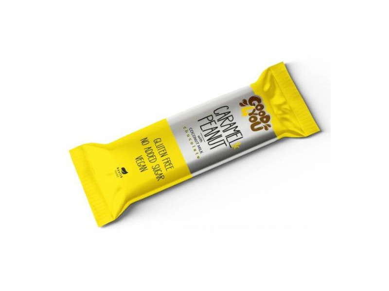 Health Market Good4You Karamellás Földimogyorós szelet kókusztejes csokoládéval 25 g