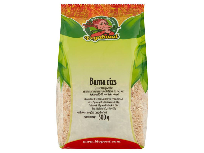 Vegabond barna rizs 500g