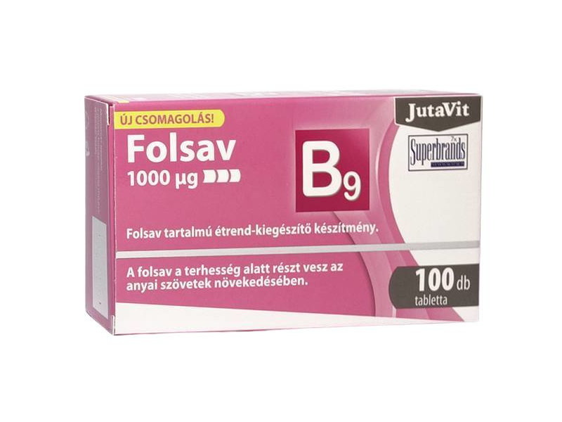 Jutavit Folsav 1000 Ug 100 db Filmtabletta