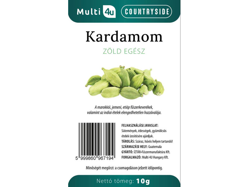 Multi 4U Countryside kardamom zöld, egész 10g