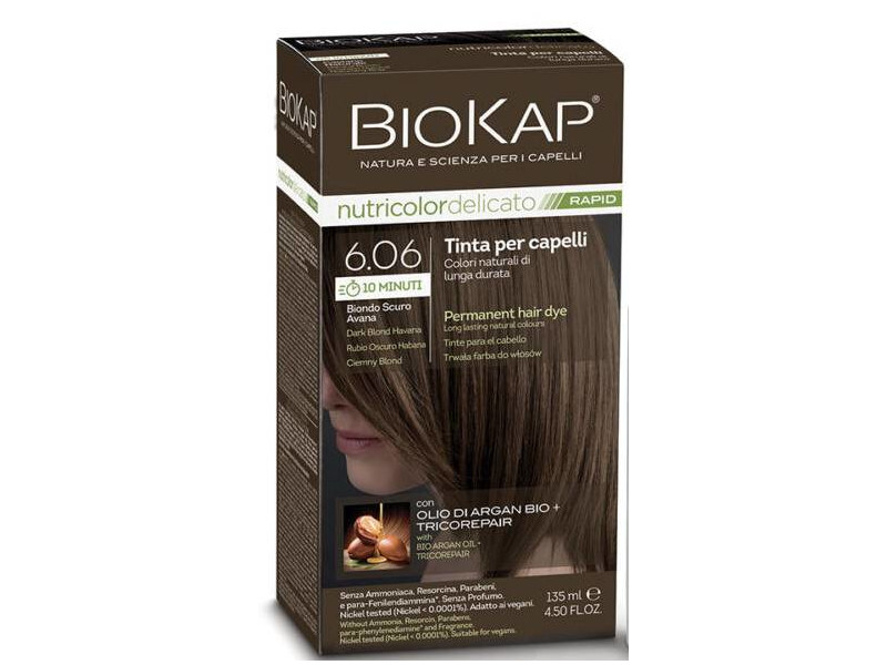 Nutricolor Rapid Tartós hajfesték Nr 6.06 Dark Blond Havana