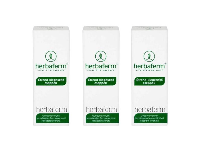 Herbaferm étrend-kiegészítő cseppek 3x30ml ingyenes szállítással