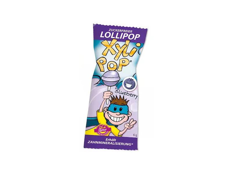 Xylipop cukormentes nyalóka áfonya ízű 6g