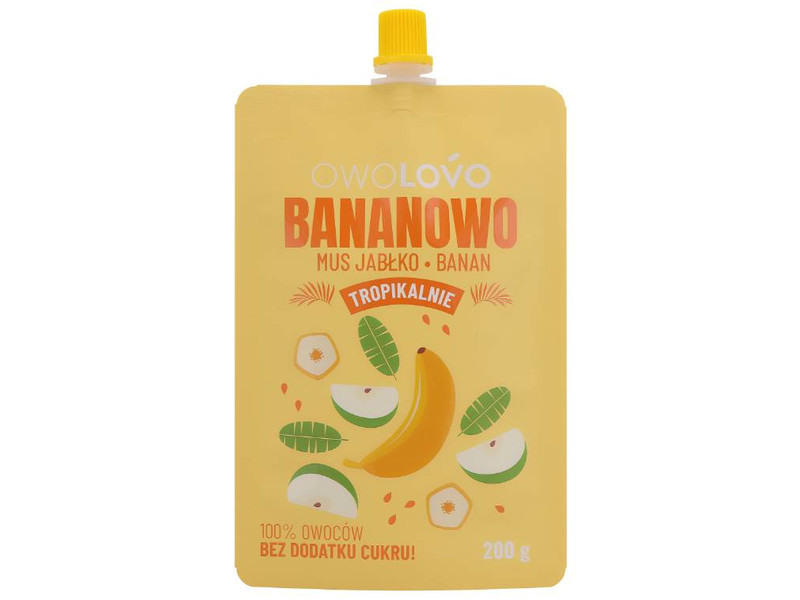 OWOLOVO Alma-banán tropical gyümölcspüré 200g