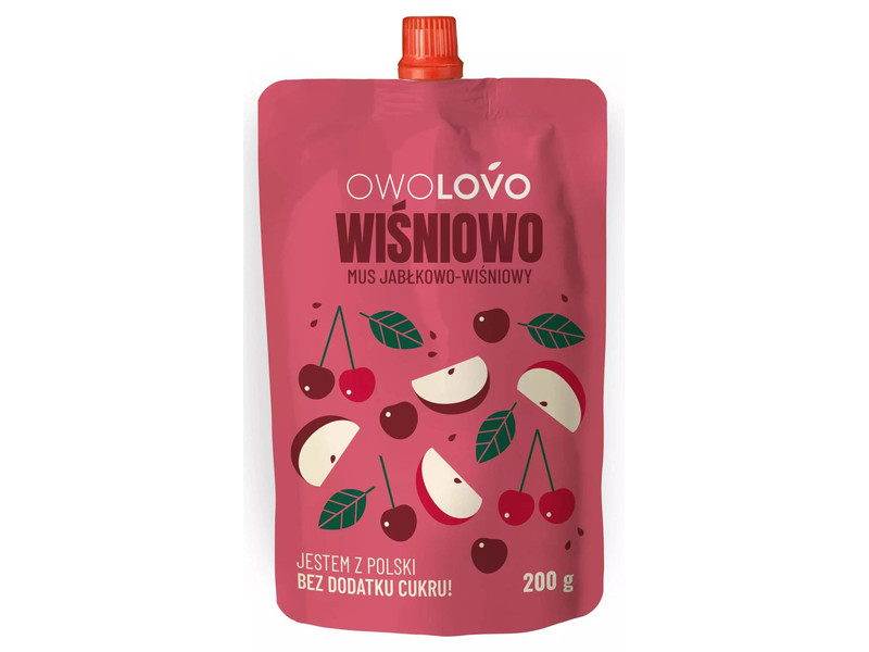 OWOLOVO Alma-Cseresznye Gyümölcspüré 200g