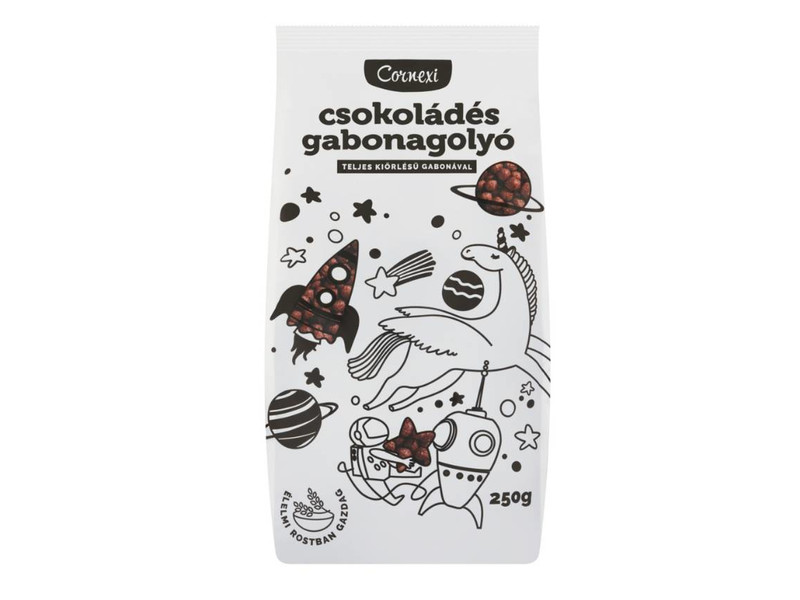 Cornexi csokoládés gabonagolyó teljes kiőrlésű gabonával  250 g