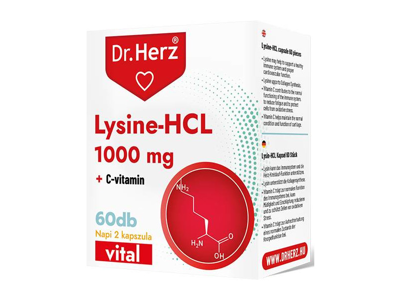 Dr Herz Lysine-HCL + C-vitamin 60 db kapszula