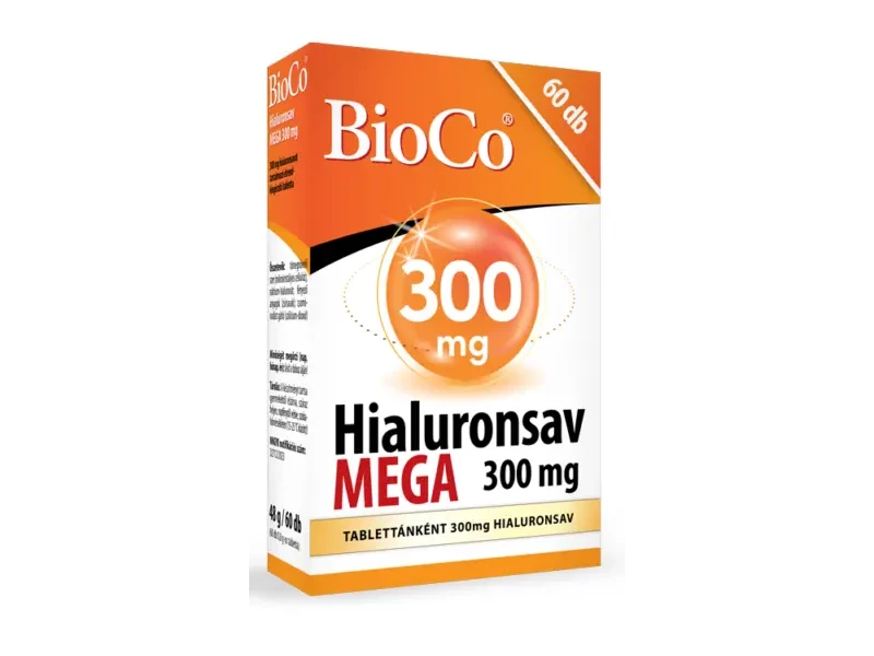 BioCo Hialuronsav MEGA 300 mg 60 db tabletta