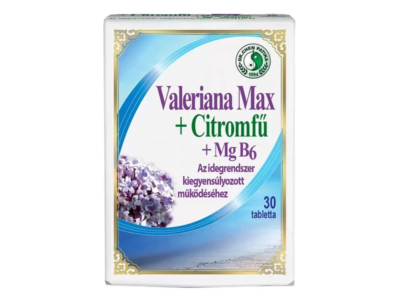 Dr.Chen Valeriana Max + Citromfű + Mg B6 Tabletta 30 db