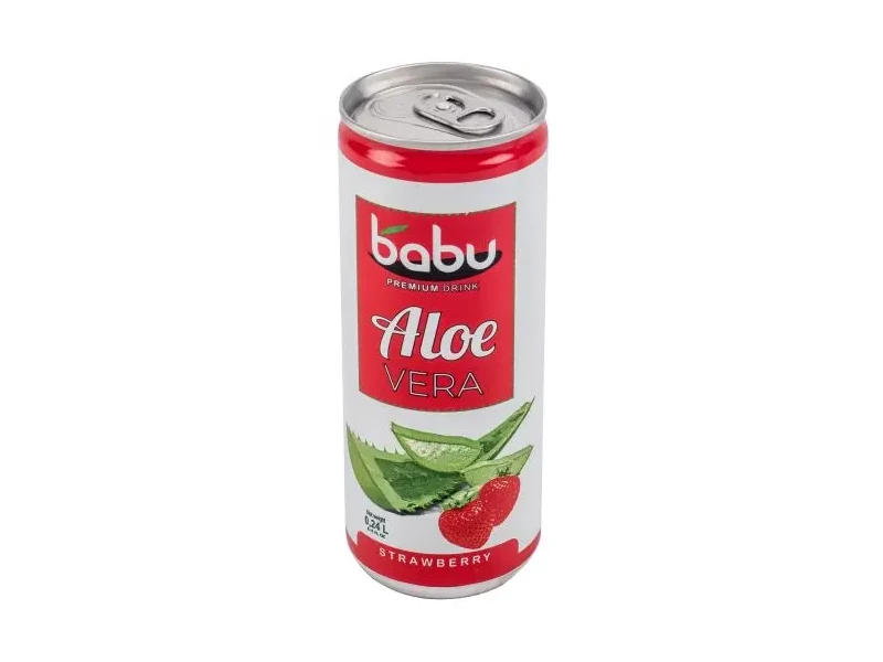 Babu Aloe Vera szénsavmentes ital Eper 240 ml