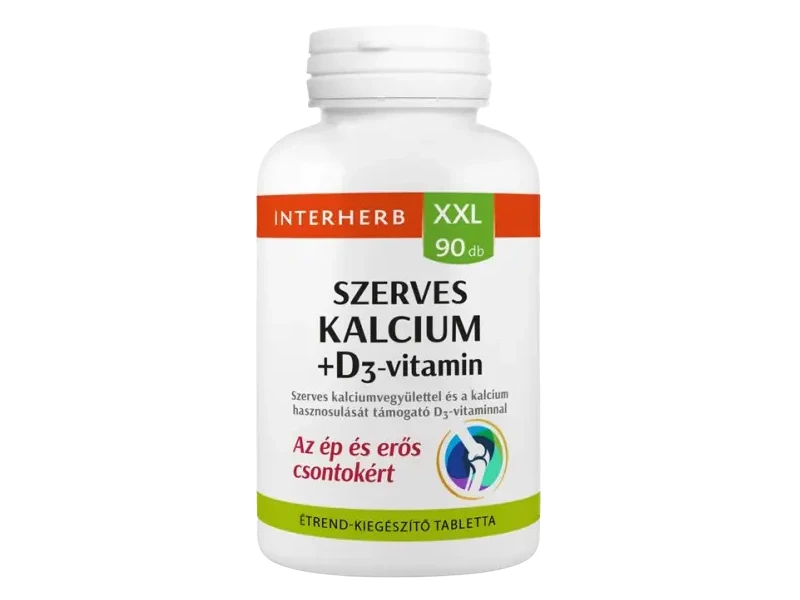 Interherb XXL 90 db Szerves KALCIUM+D3-vitamin tabletta