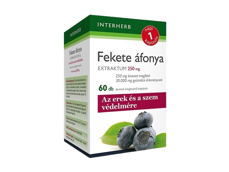 Interherb NAPI1 Fekete áfonya Extraktum 250 mg 60 db