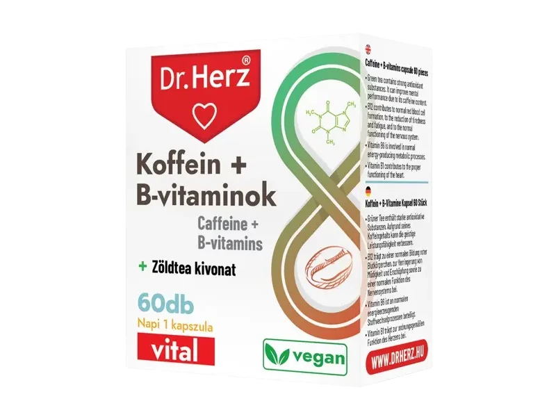 Dr. Herz Koffein + B-vitaminok 60 db kapszula