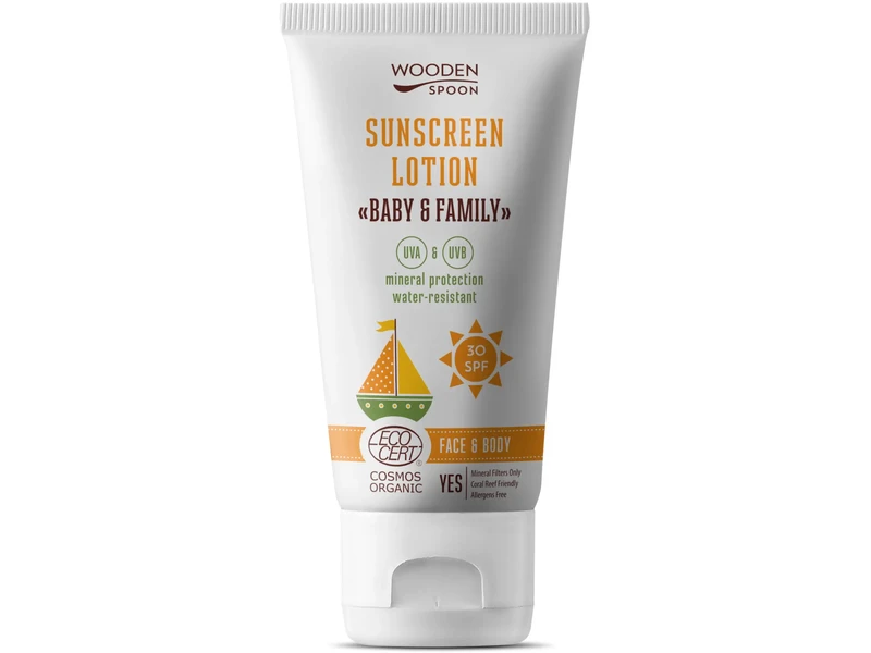Wooden Spoon Bio naptej és testápoló SPF 30 150ml