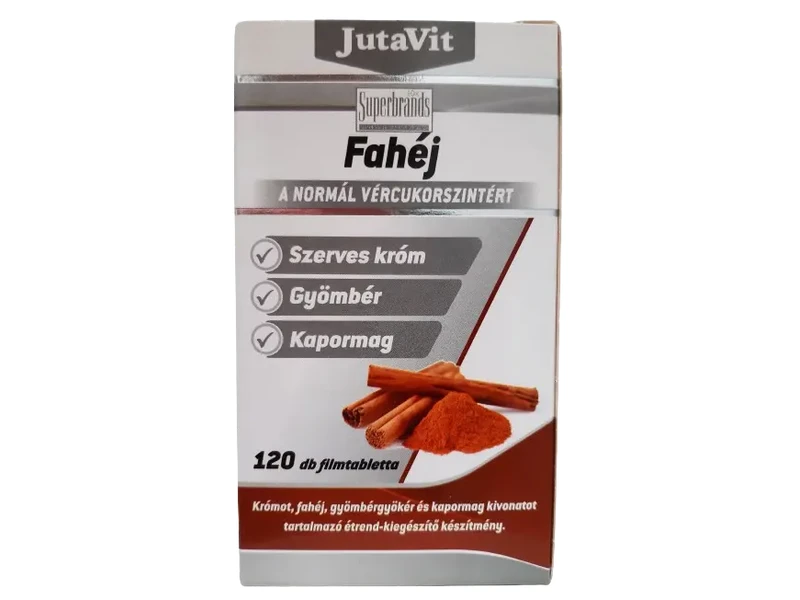 Jutavit Fahéj+Króm+Gyömbér+Kapormag 120 db Filmtabletta
