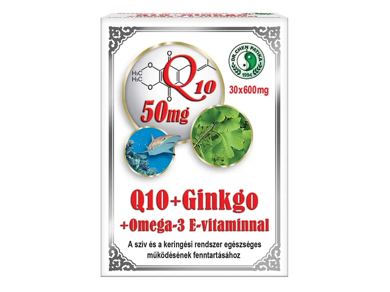 Dr. Chen Q10 50mg Ginkgo Omega-3 kapszula 30 db
