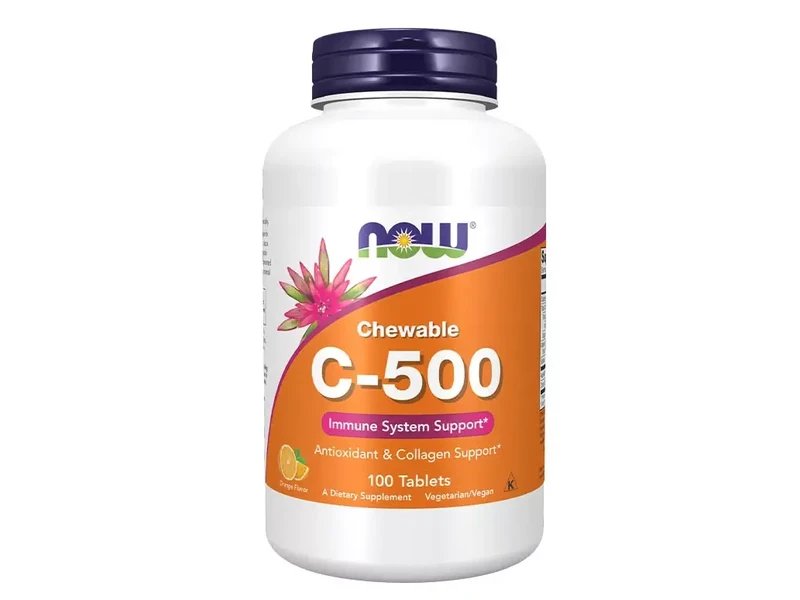NOW C-vitamin 500mg Narancs rágótabletta 100db