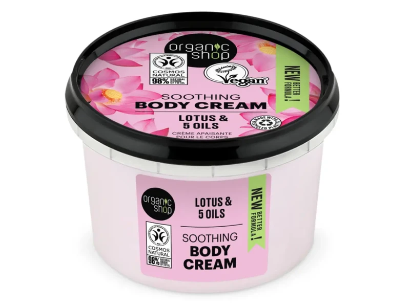Organic Shop Nyugtató testápoló krém lótusszal és 5 olajjal 250 ml