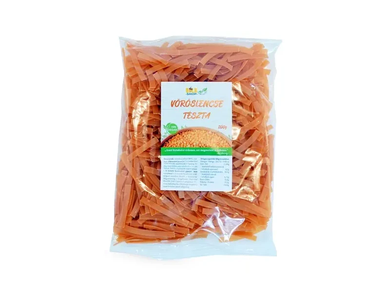 Bulkshop Vöröslencse tészta széles metélt 200 g