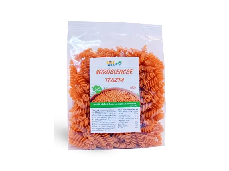 Bulkshop Vöröslencse tészta orsó 200 g