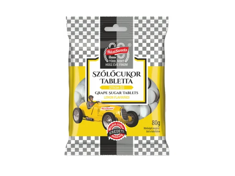 HáziSweets Szőlőcukor Citrom ízű 80 g