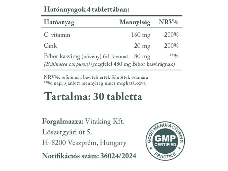 Cink Immunito szopogató tabletta 30 db