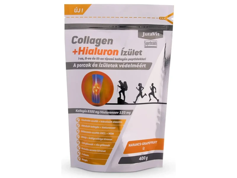 JutaVit Collagen+Hialuron ízület Narancs-Grapefruit 400 g