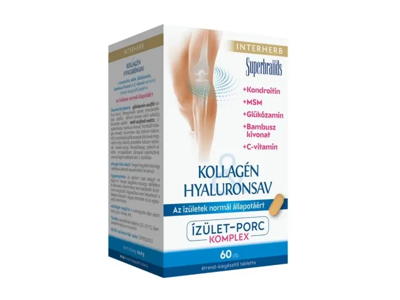 Interherb Kollagén & Hyaluronsav Porcépítő tabletta 60 db
