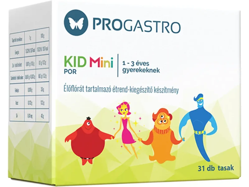 ProGastro KID Mini Élőflórát tartalmazó Étrend-kiegészítő készítmény 31 tasak