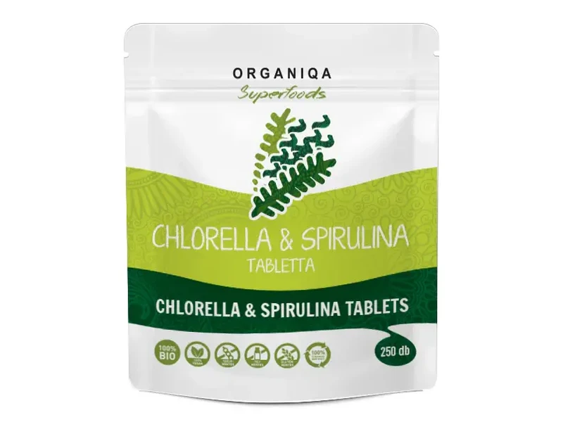 Organiqa Bio Chlorella & Spirulina tabletta 250 db