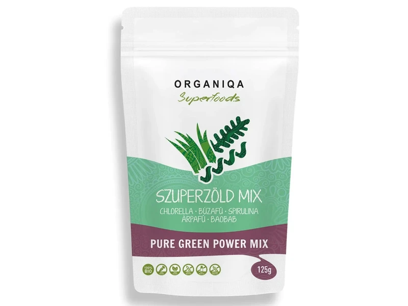 Organiqa BIO Szuperzöld mix por 125g