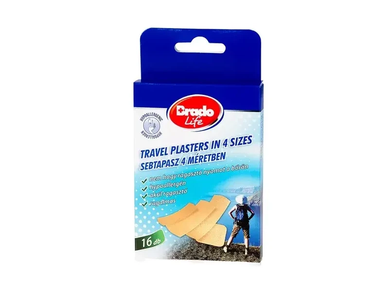 Bradolife sebtapasz - Travel 4 féle méretben 16 db