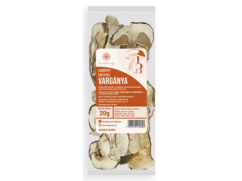 Szárított vargánya szeletelt 20g