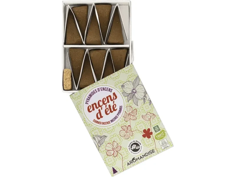 Aromandise Summer - Citronella-Geránium füstölőkúp 10 db + tartó