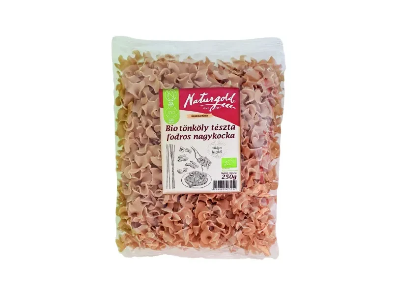 Naturgold Bio tönköly tészta fodros nagykocka 250g