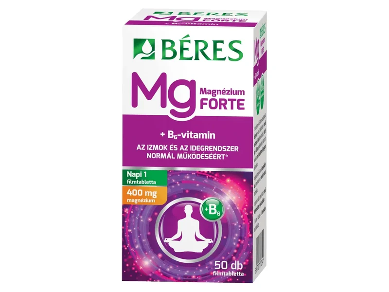 Béres Magnézium 400 mg + B6 Forte filmtabletta 50 db