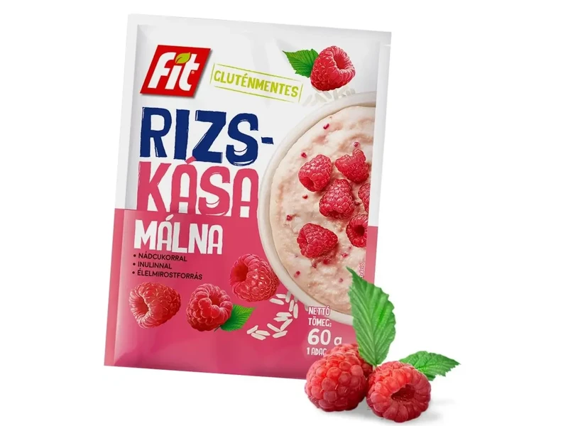 Fit Reggeli Rizskása Málnás - nádcukorral és inulinnal (gluténmentes) 60g