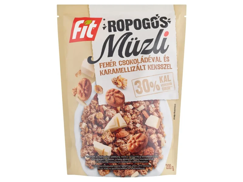 Fit Reggeli Ropogós müzli fehér csokoládéval és karamellizált keksszel 200g